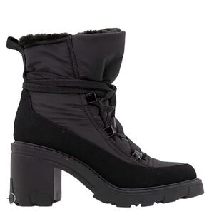 BCBGeneration Black Tagli Heeled Platform Lace Up Boots Size 5.5 NWT